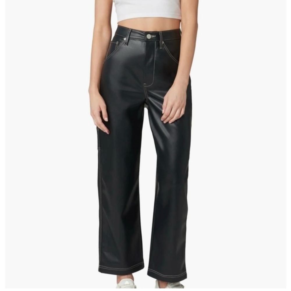 Blank NYC Forest Green Faux Leather Pants Size 26. NWT - Picture 1 of 9